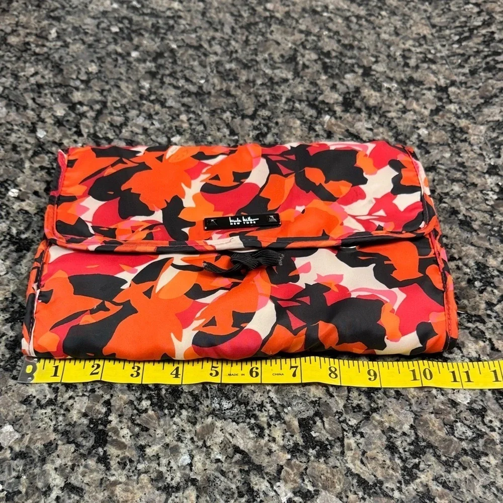 Nicole Miller Red and Black Cosmetic Bag EUC
